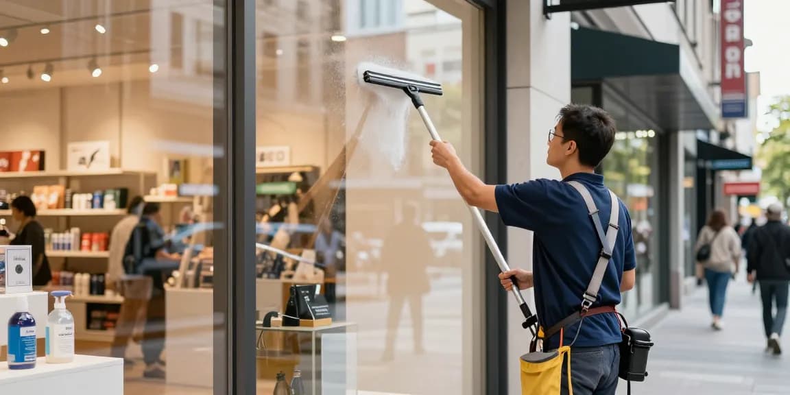 Professionelle Schaufensterreinigung Firma Dortmund sorgt für strahlende Fenster und einladendes Ambiente.