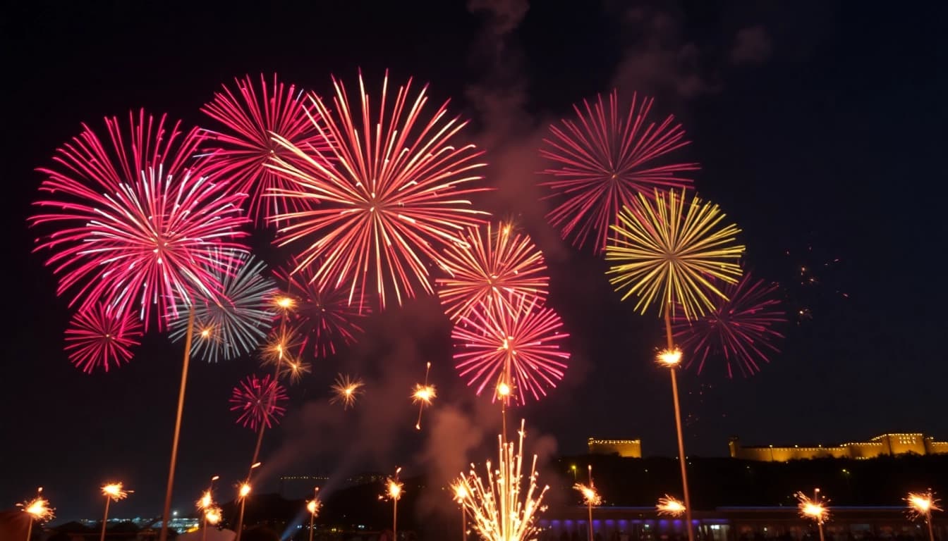 Experience stunning wholesale fireworks illuminating the night sky during a vibrant display.
