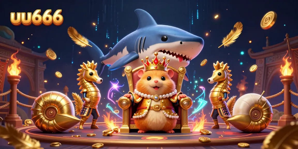uu666 invites players to join a thrilling undersea casino with a hamster king and seahorse guards