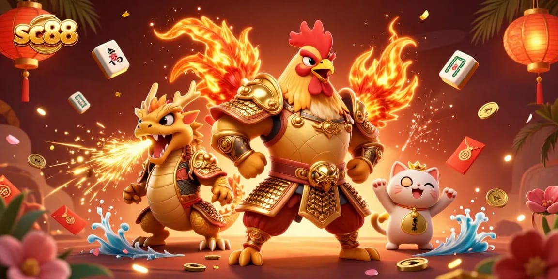 Experience thrilling gameplay with sc88's dynamic casino elements in vibrant 3D illustration.