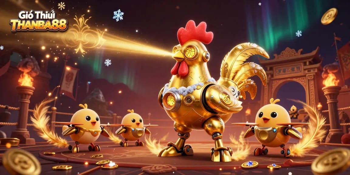 Engage with the exciting features of Giới Thiệu THANBAI88 in this colorful 3D casino illustration.