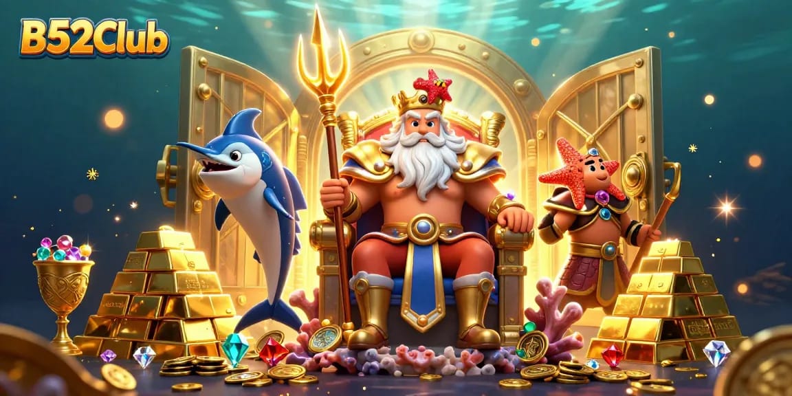 B52Club invites players to enjoy thrilling gaming with vibrant underwater visuals and dazzling treasures.