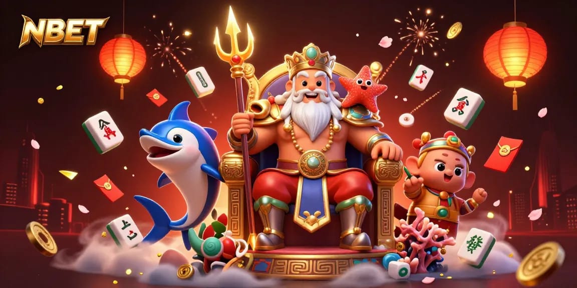 Experience the thrilling action of NBET with Neptune and vibrant casino elements.