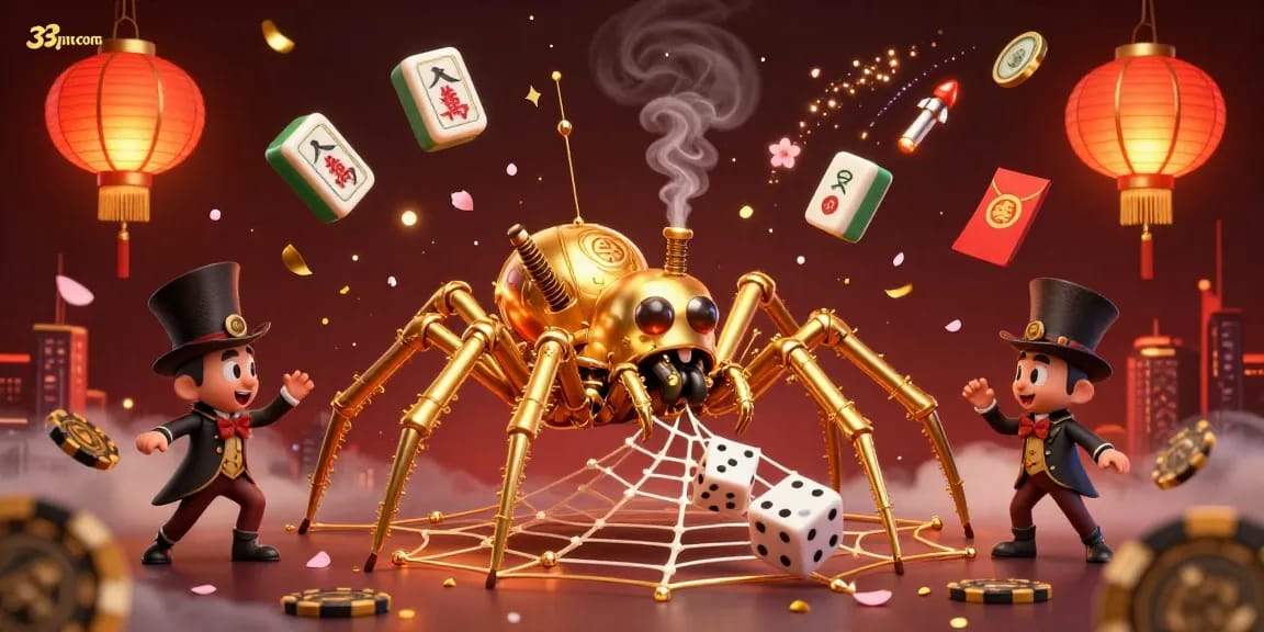 Catch winning opportunities at 33wincom through dynamic scenes of steampunk characters and casino elements.