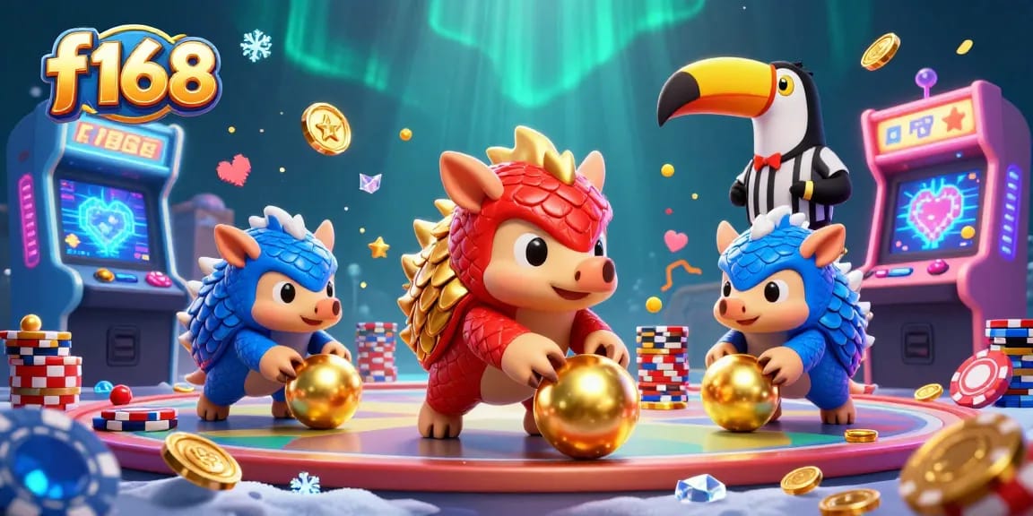 Engaging scene of the f168 pangolin duo competing in a dynamic casino game environment.