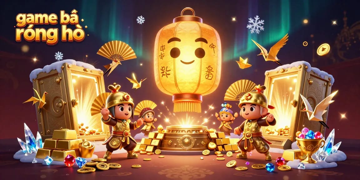 Experience exhilarating gameplay in game bài rồng hổ, featuring vibrant casino elements and majestic spirits.