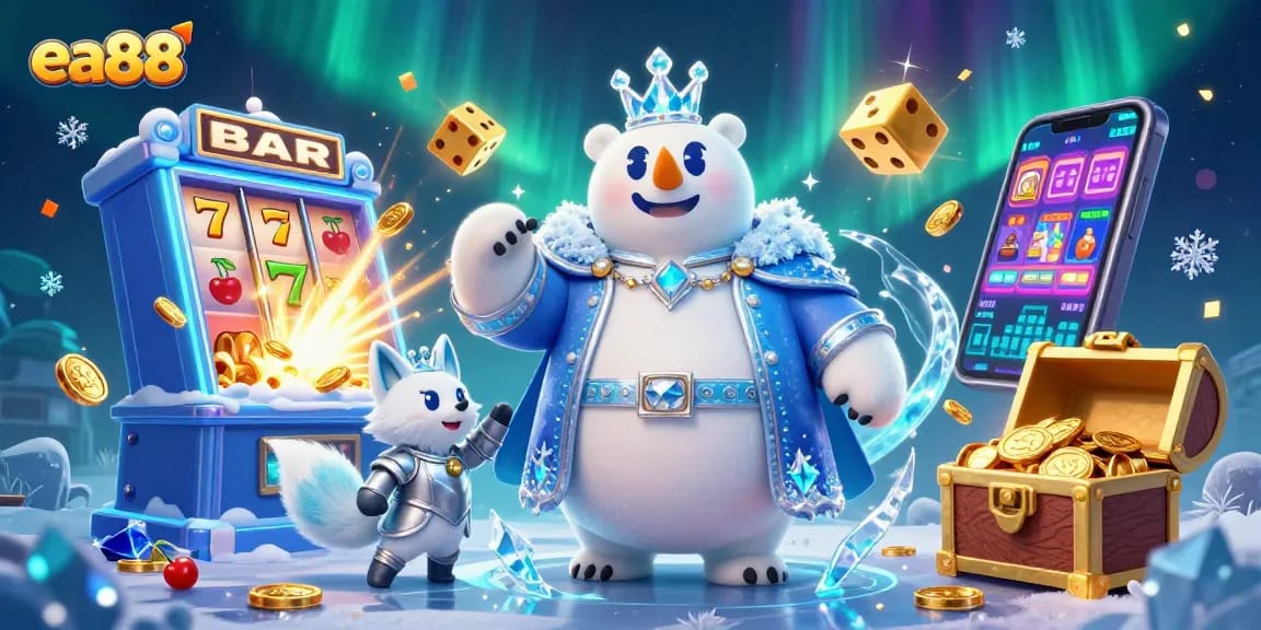 Experience thrilling wins with ea88 amidst a vibrant casino scene featuring jackpot elements.