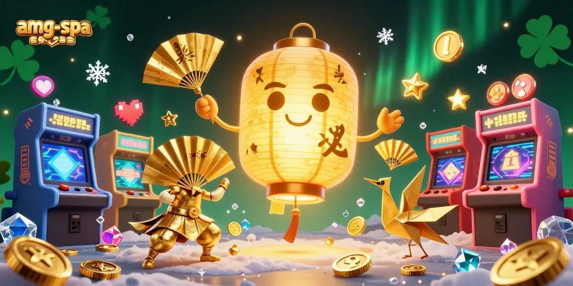 Join the excitement with amg-spa as the golden lantern spirit illuminates the casino scene.
