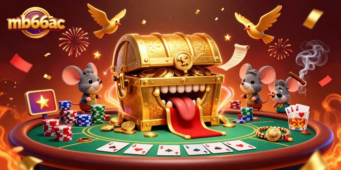 Engage with mb66ac by enjoying a vibrant poker scene enriched with colorful chips and treasure.