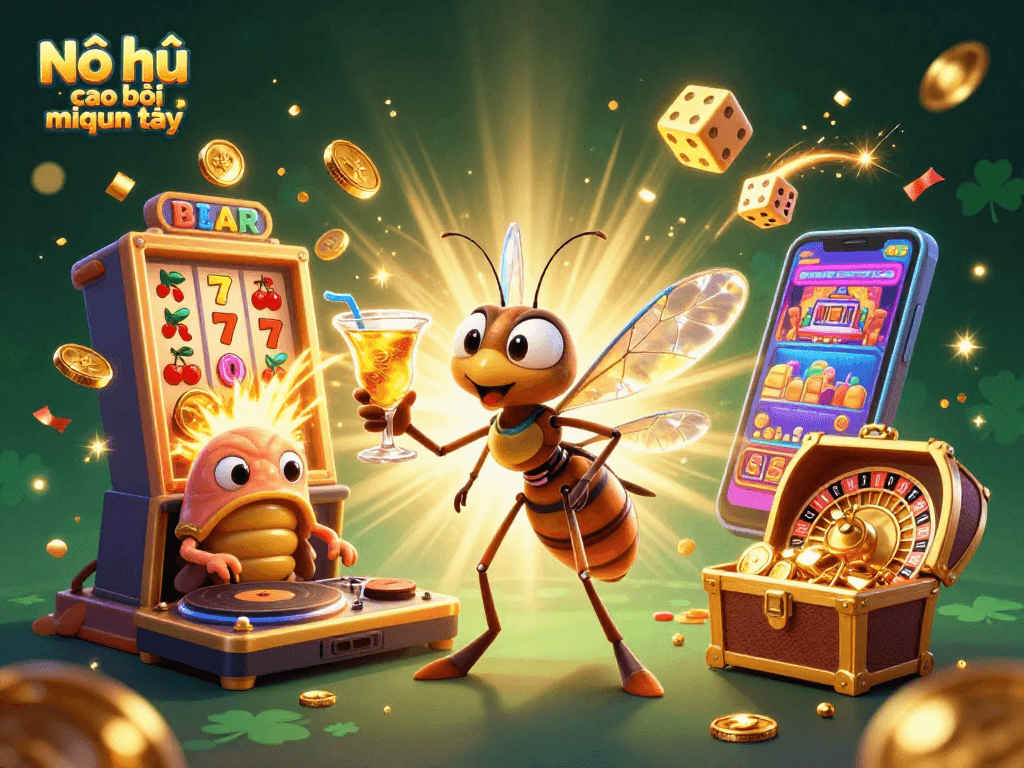 Engage with Nổ hũ cao bồi miền tây through an exciting 3D casino scene full of dynamic characters and rich gaming elements.