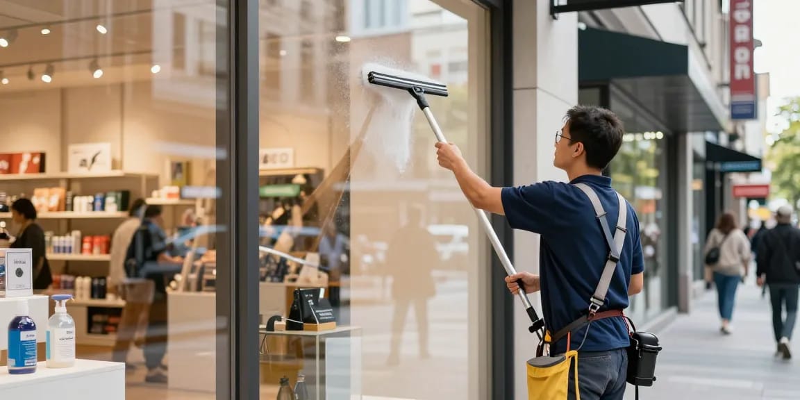 Professionelle Schaufensterreinigung Firma Dortmund sorgt für strahlende Fenster und einladendes Ambiente.