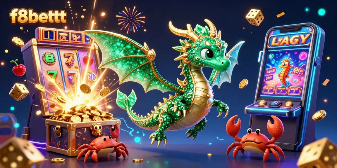 Experience top-level gaming at f8bettt with a vibrant 3D casino scene showcasing a treasure-filled adventure.