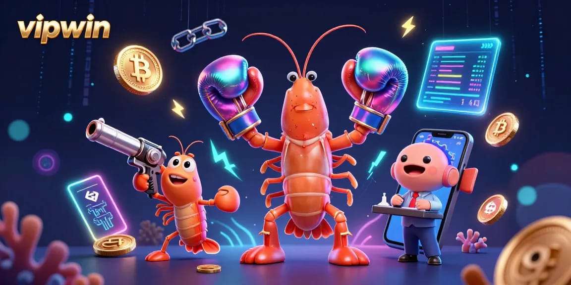 Experience thrilling gameplay at vipwin with captivating underwater characters and crypto elements.