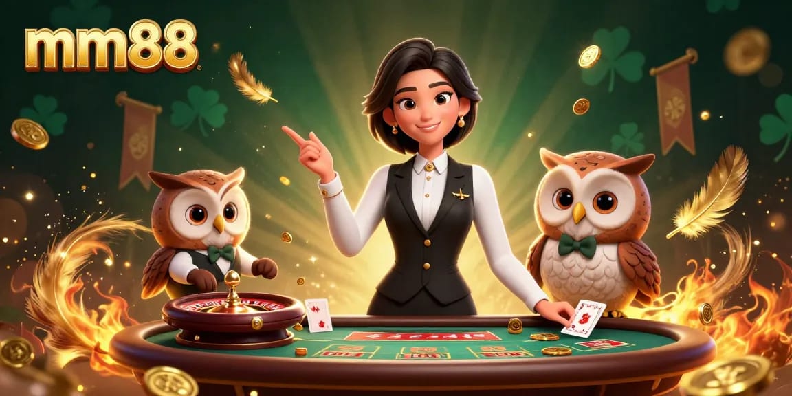 Play and win at mm88 with immersive baccarat and roulette, professional dealers in action.