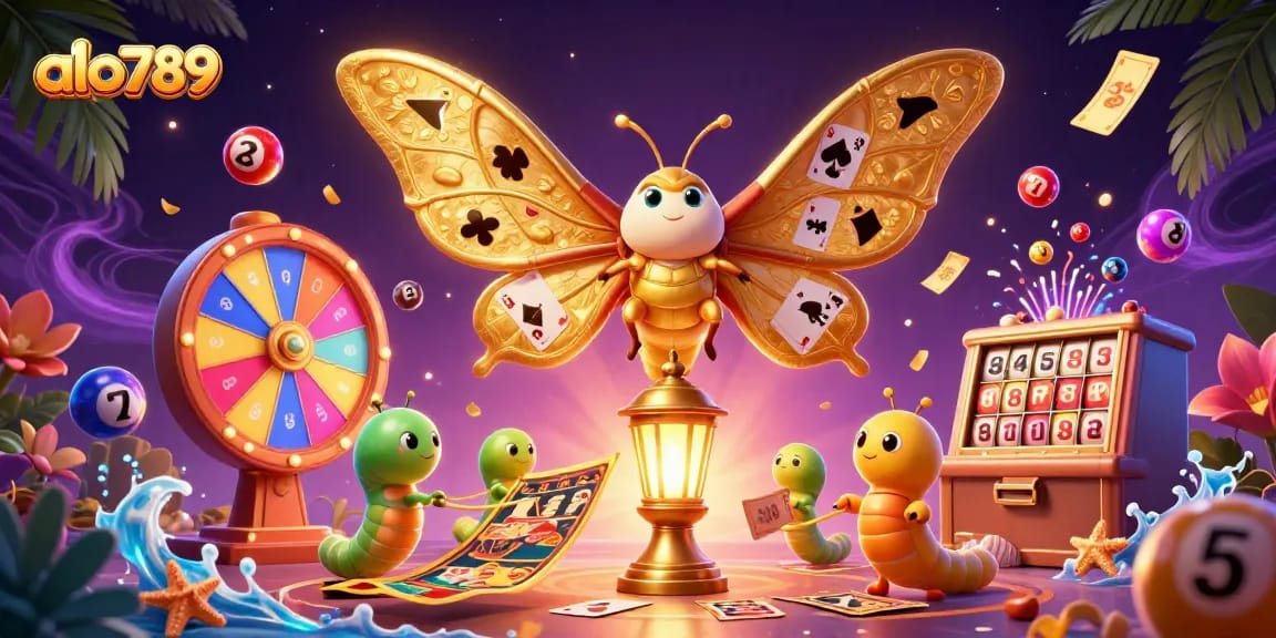 Experience the enchanting gambling world with alo789's vibrant casino scene featuring dynamic lottery elements.