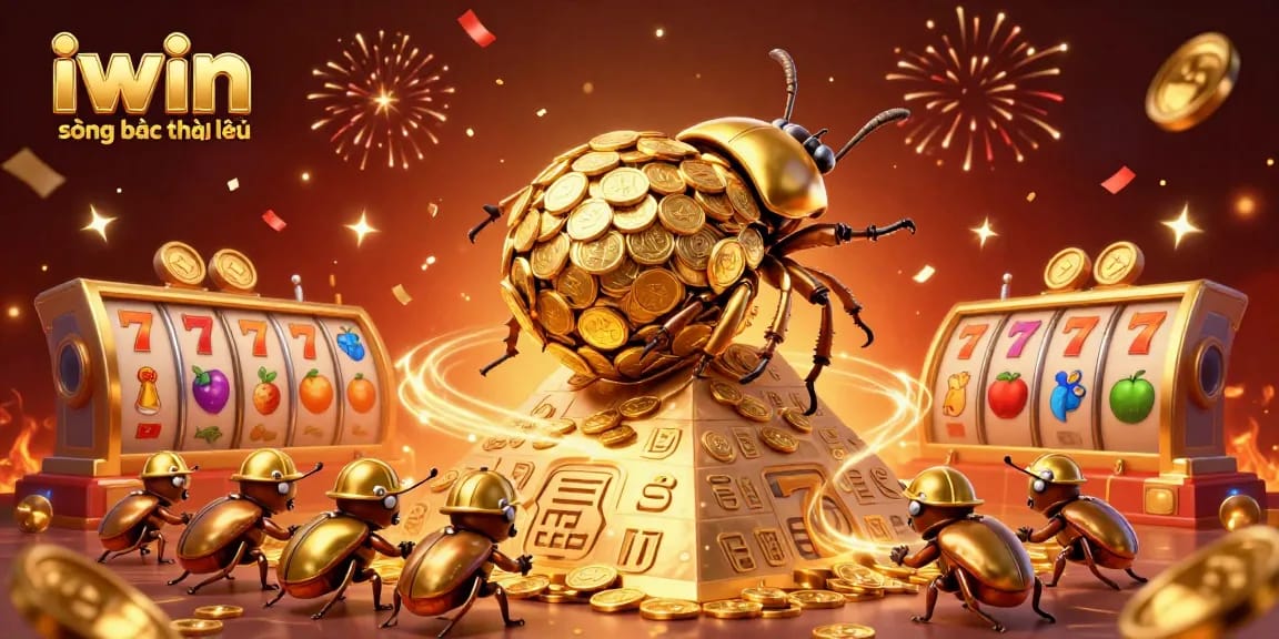 Immerse in iwin sòng bạc thượng lưu with vibrant slot games and celebratory elements in a dynamic scene.