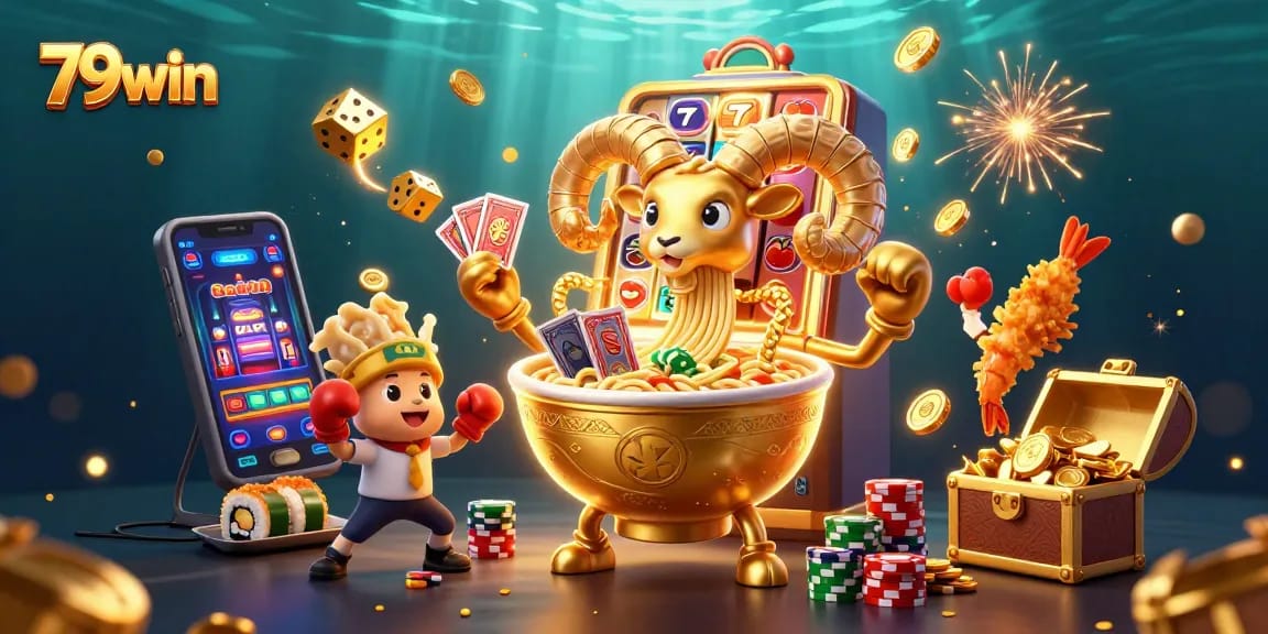 Experience excitement with 79win as the golden ramen bowl deals cards amidst a jackpot explosion.