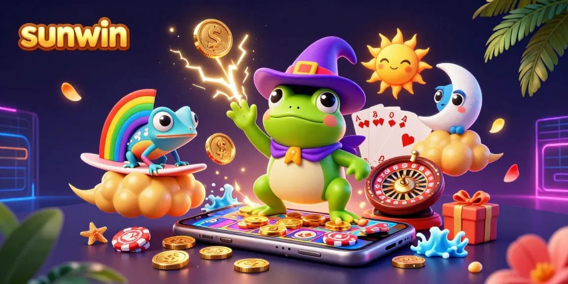 Experience thrilling gameplay at sunwin with vibrant digital casino elements and dynamic characters.