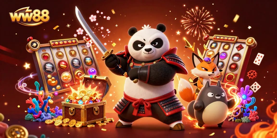Experience thrilling slot adventures at ww88 with samurai panda, ninja fox, and spirit tanuki.