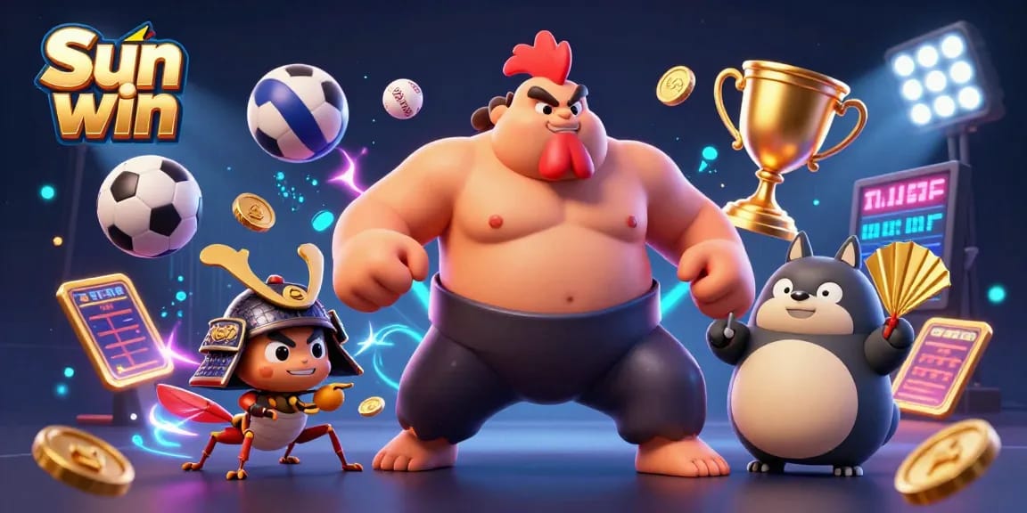Engage with the dynamic Sun win gaming scene featuring vibrant characters and exciting elements.