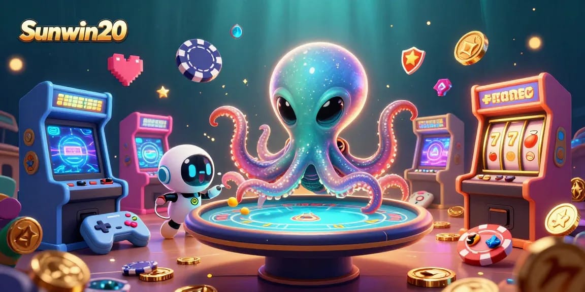 Experience thrilling gameplay with Sunwin20 at an alien-themed poker table in a dynamic 3D scene.