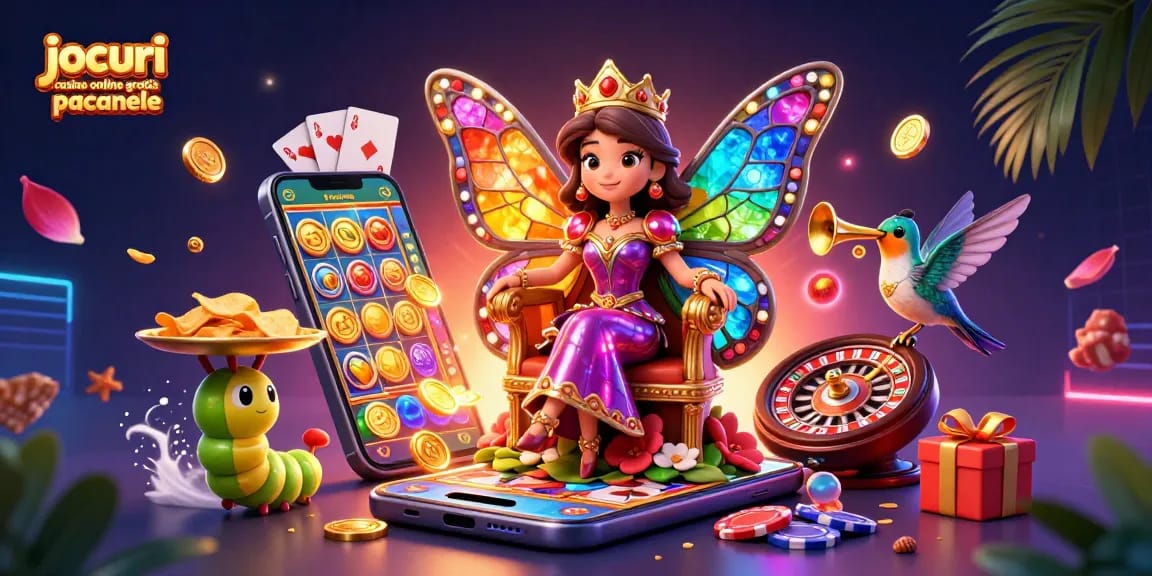 Joacă jocuri casino online gratis păcănele cu personajul principal în centrul unei scene pline de detalii fascinante.