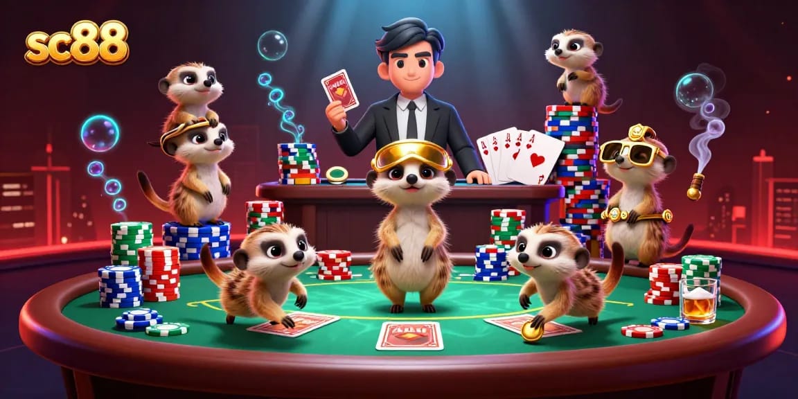 Experience the excitement of sc88 with meerkats running a vibrant casino operation.
