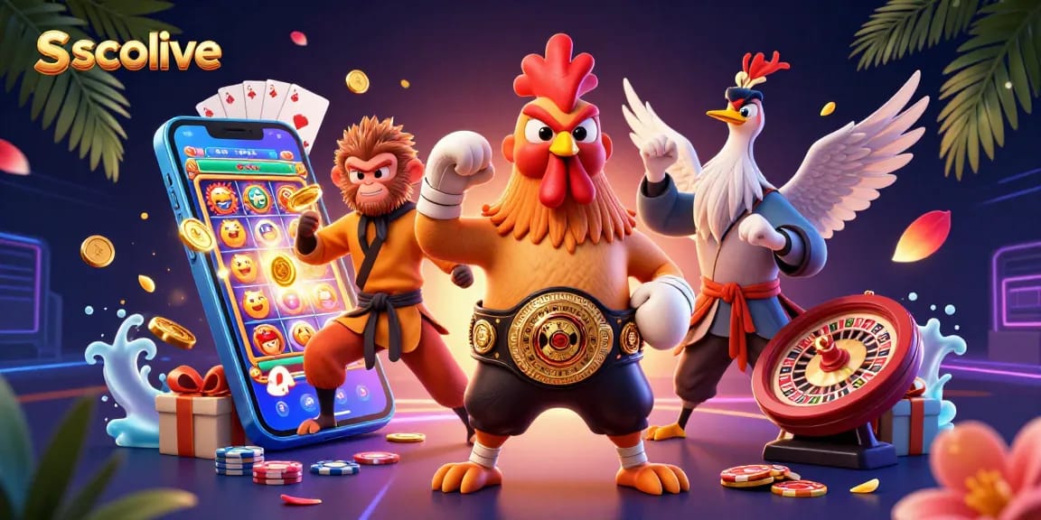Socolive's vibrant scene showcases live sports betting excitement with illuminated characters and dynamic game elements.