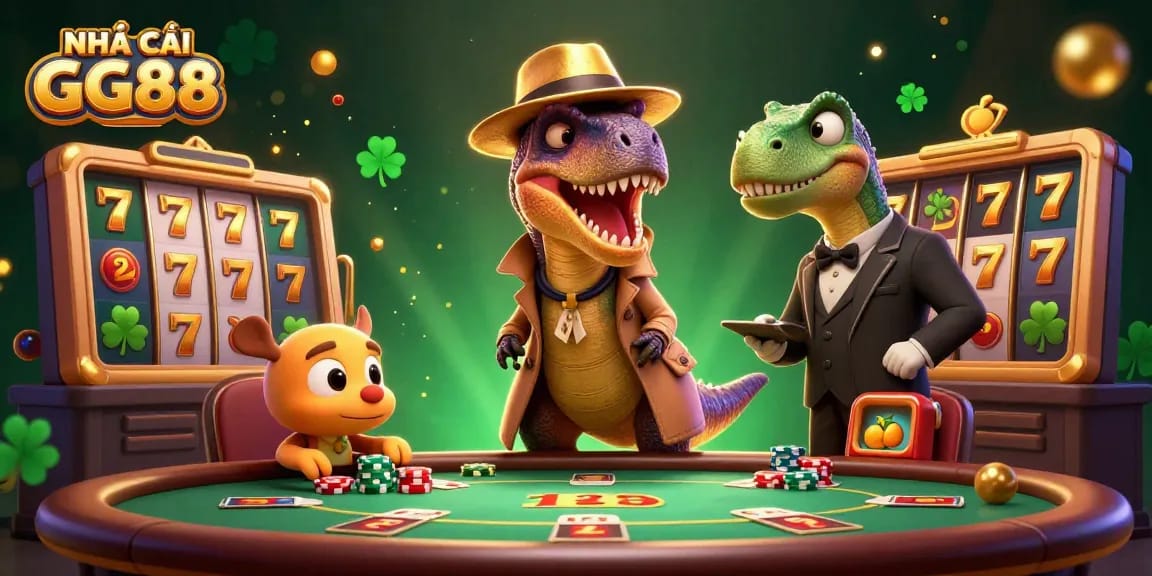 Engage in thrilling gameplay at NHÀ CÁI GG88's vibrant casino scene with dynamic characters and action.