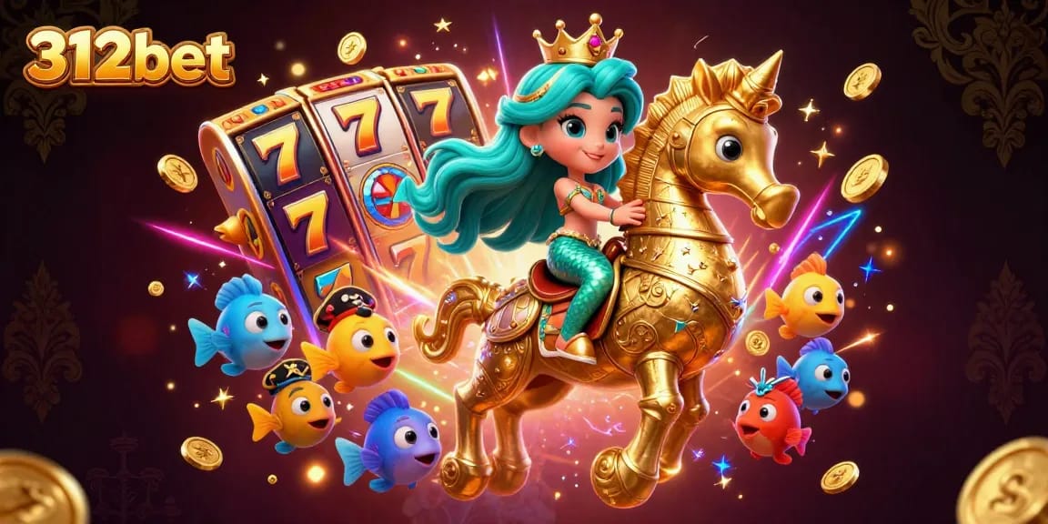 Experience the thrill of 312bet with vibrant 3D slots and engaging characters in a dynamic casino atmosphere.