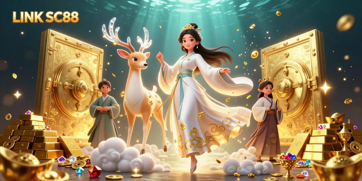 Experience thrilling excitement at LINK SC88 with stunning visuals of treasures and game elements.