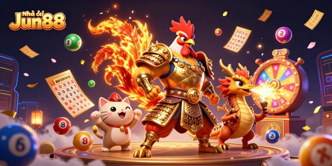 Experience thrilling action at Nhà cái Jun88 with vibrant game elements and charismatic characters.