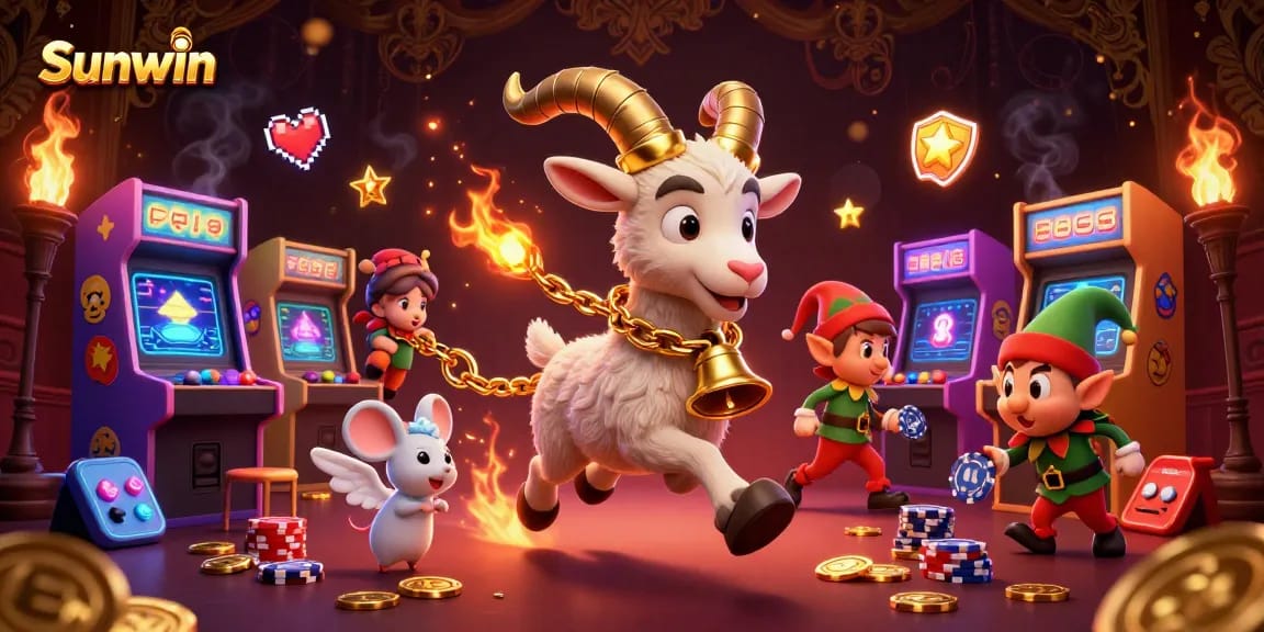 Sunwin delivers immersive gaming experiences with colorful 3D assets in a lively casino setting