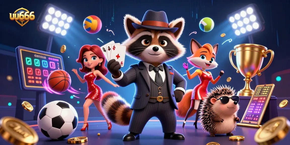 Experience thrilling gameplay at uu666 with a savvy raccoon, glamorous fox, and stylish hedgehog in action.