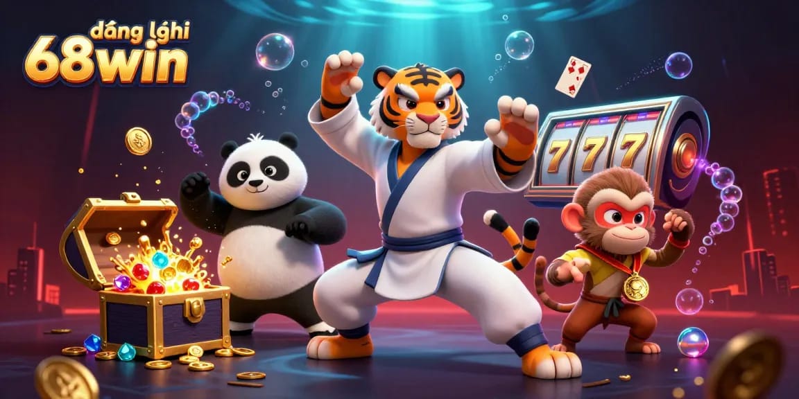 Engage with đăng ký 68win for thrilling gaming experiences featuring dynamic casino elements and vibrant characters.
