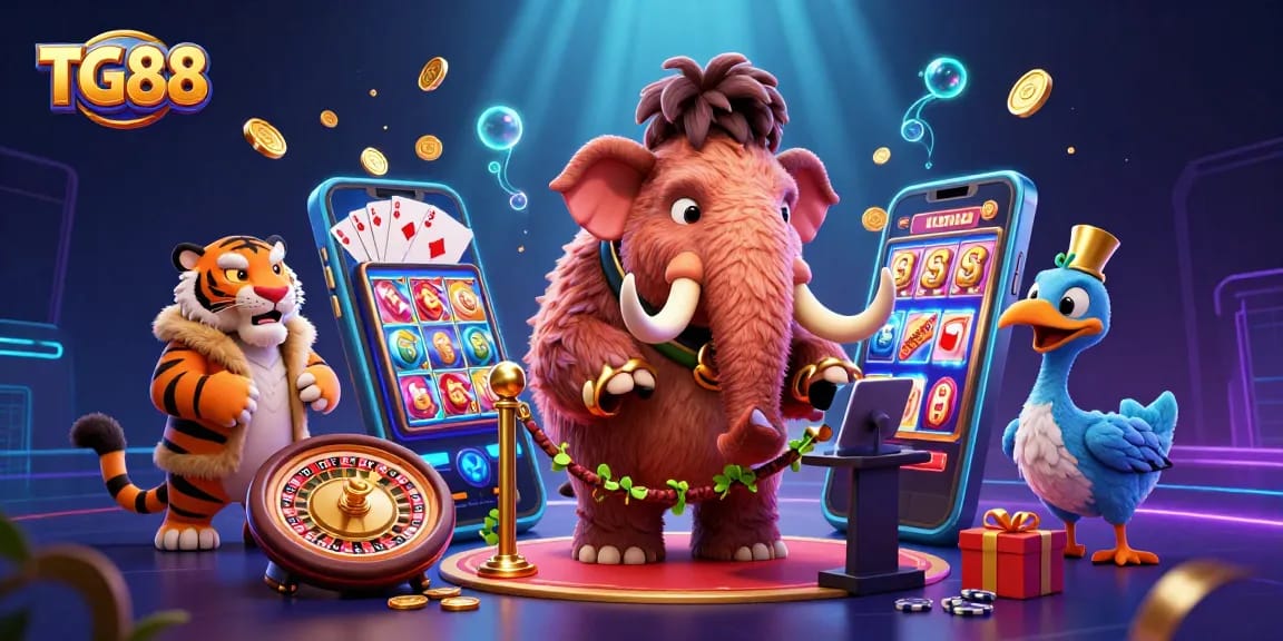 Players enjoy vibrant gaming at TG88 casino with thrilling slot games and dynamic characters.