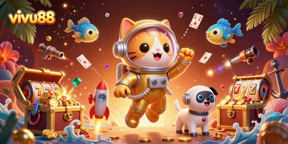 Experience the thrill of vivu88 with an engaging 3D casino adventure showcasing luck and excitement.