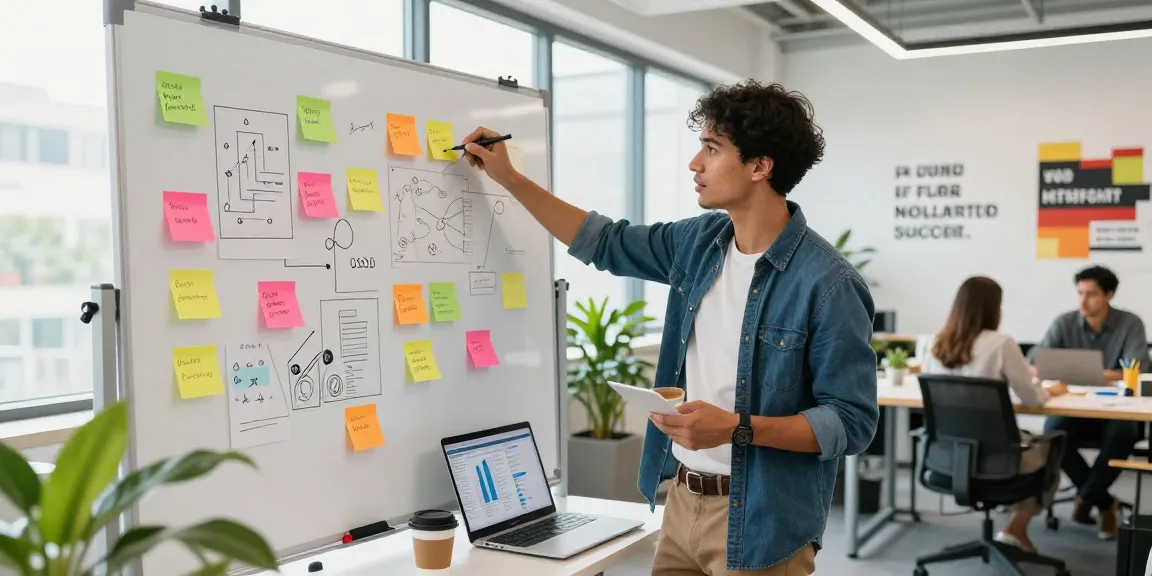 Entrepreneur brainstorming at a vibrant workspace, inspired by https://www.startsomethingpc.com for startup growth.