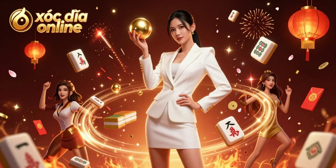Experience xóc đĩa online excitement with a stylish dealer and vibrant casino elements.