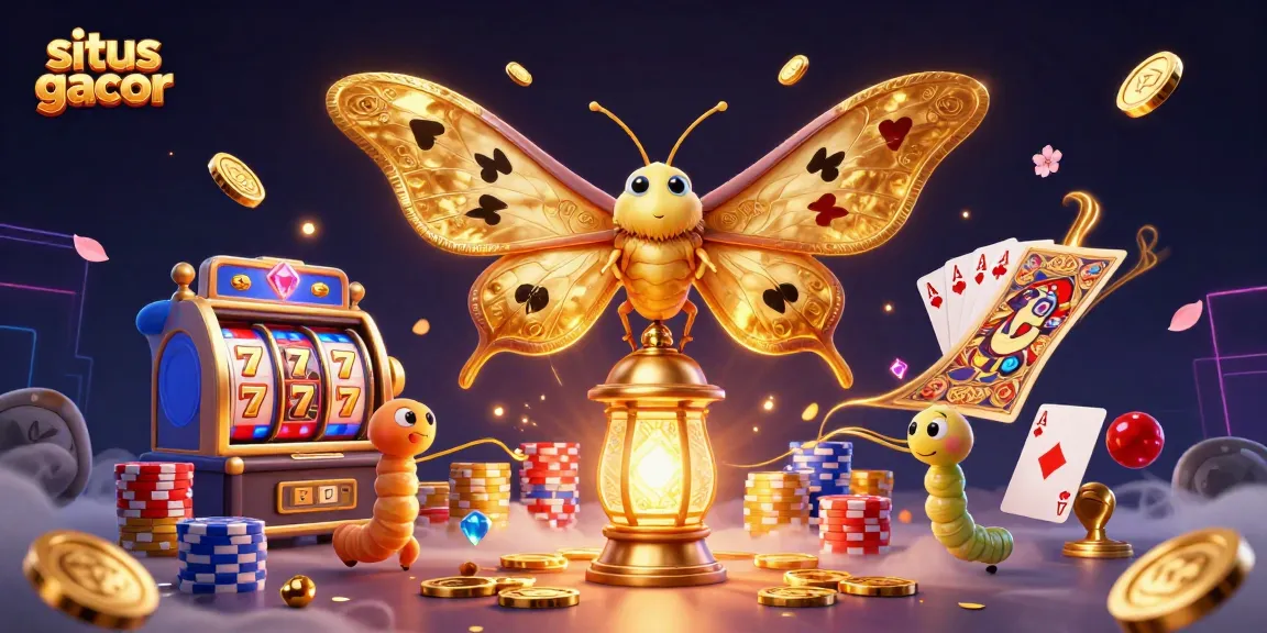 Experience the excitement of situs gacor with vibrant slot machine action and golden casino elements.