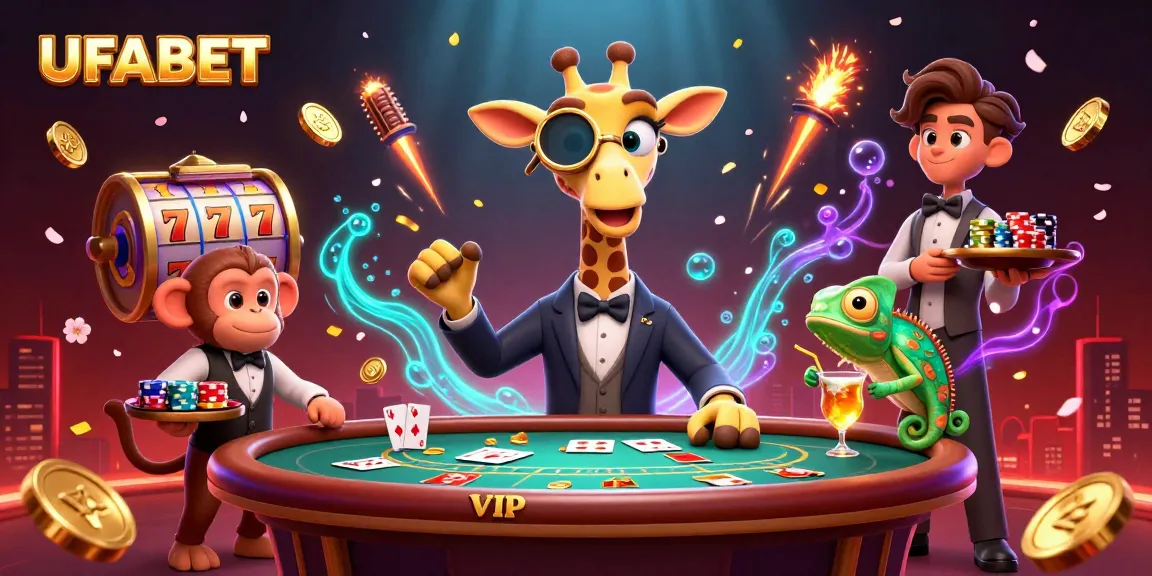 Experience UFABET gaming with vibrant characters, lively scenes, and rich gaming elements.