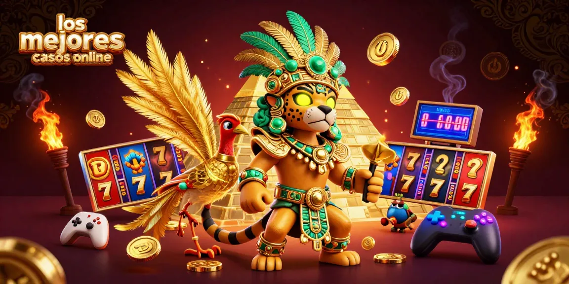 Disfruta de los mejores casinos online con una experiencia única y colorida en esta ilustración 3D.