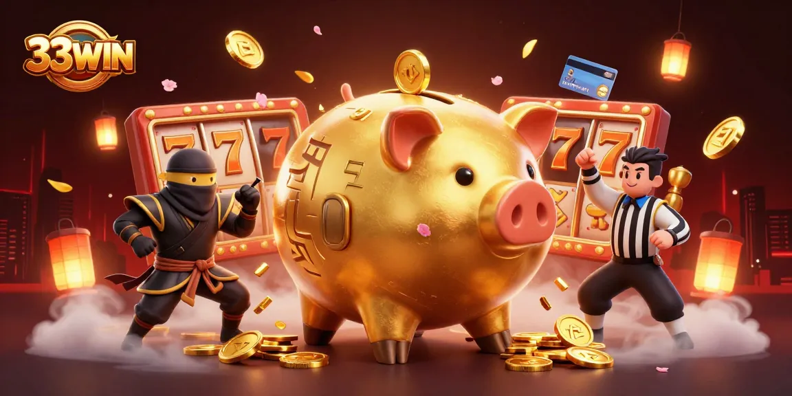 33WIN energizes a thrilling 3D slot scene with dynamic characters engaged in an exciting gaming showdown.