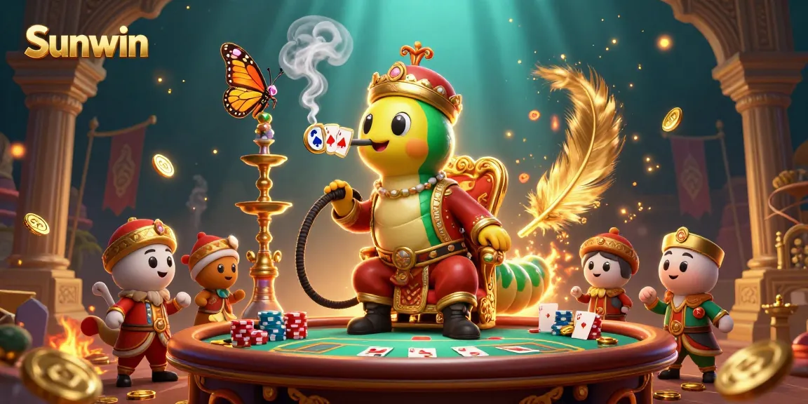 Win big at Sunwin with immersive casino games featuring vibrant characters and poker elements.