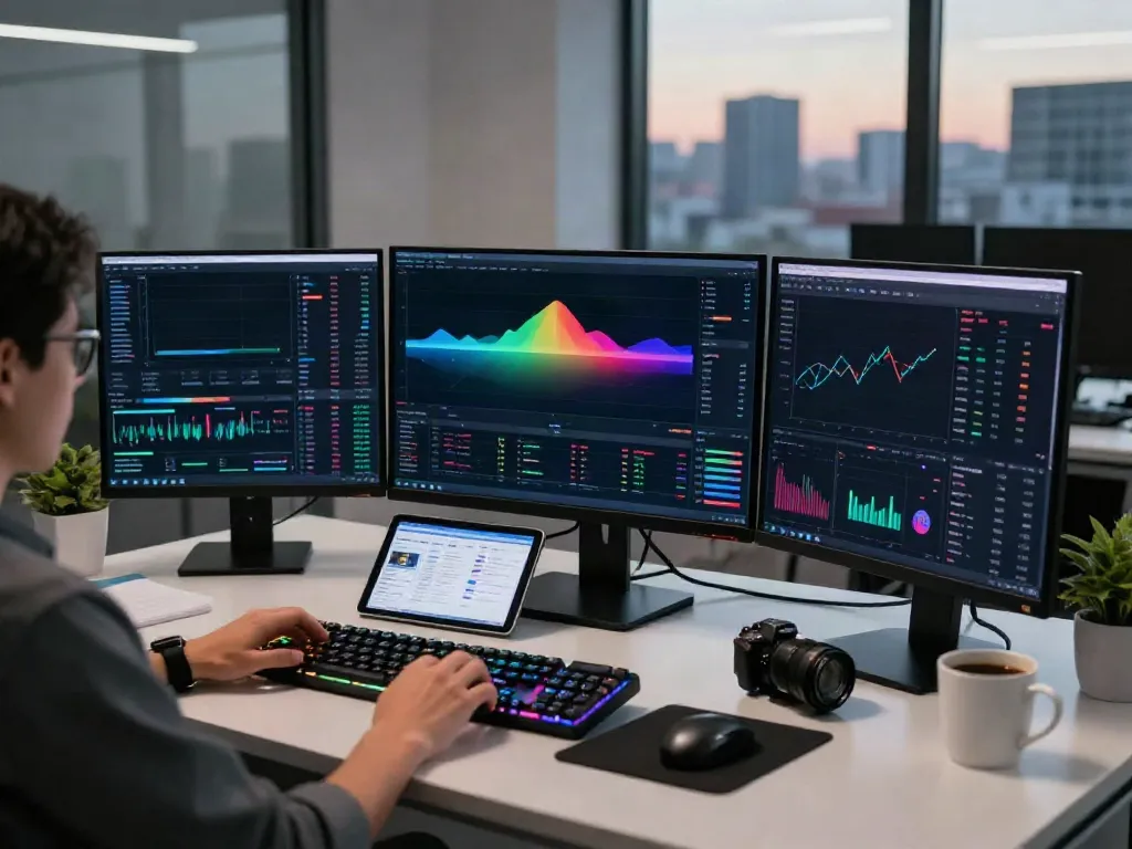 NSE option chain API monitoring in a professional cryptocurrency trading setup with real-time charts and data.