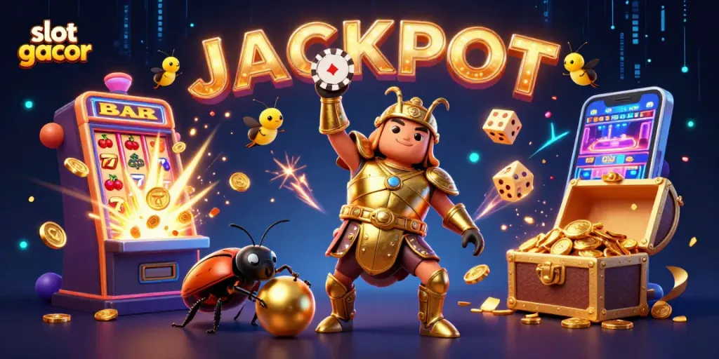 Slot gacor menggambarkan keberuntungan dalam permainan, terinspirasi dari karakter serangga 3D yang berperan di kasino.