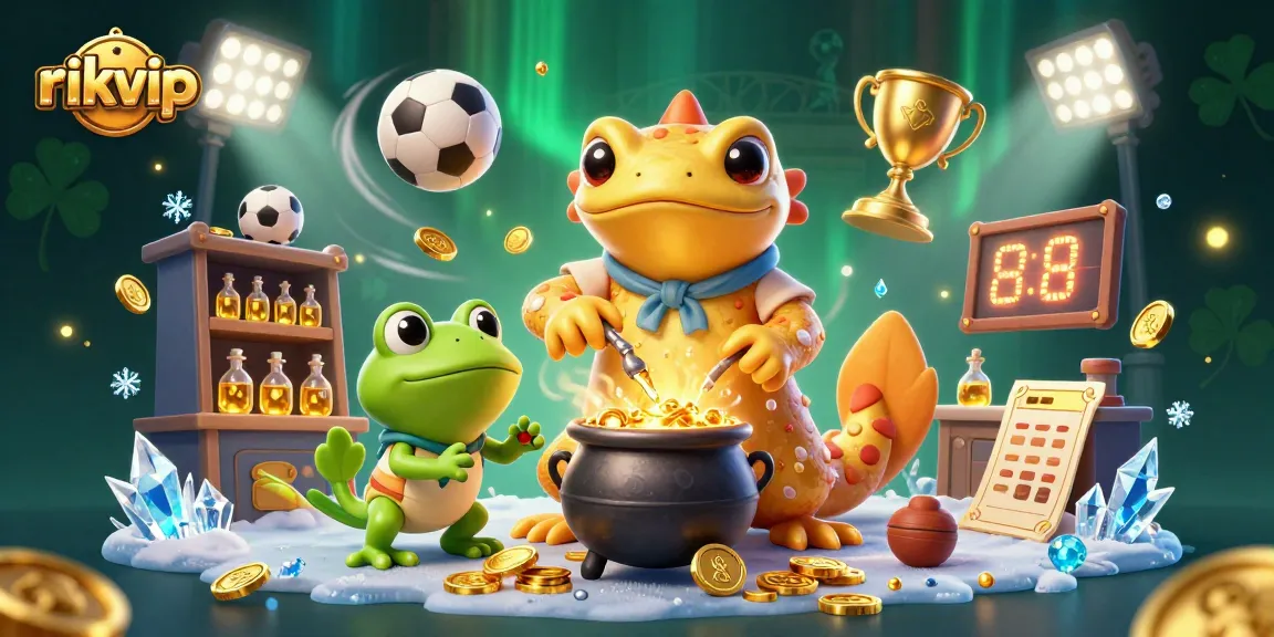 Experience the excitement of rikvip with a dynamic sports betting scene featuring gold coins and active game elements.