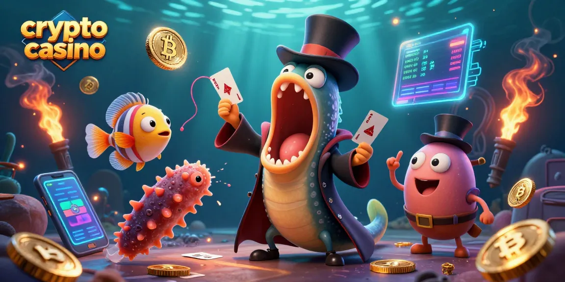 Gioca e vinci in un crypto casino con l'angelfish e il gulper eel in un atto magico.