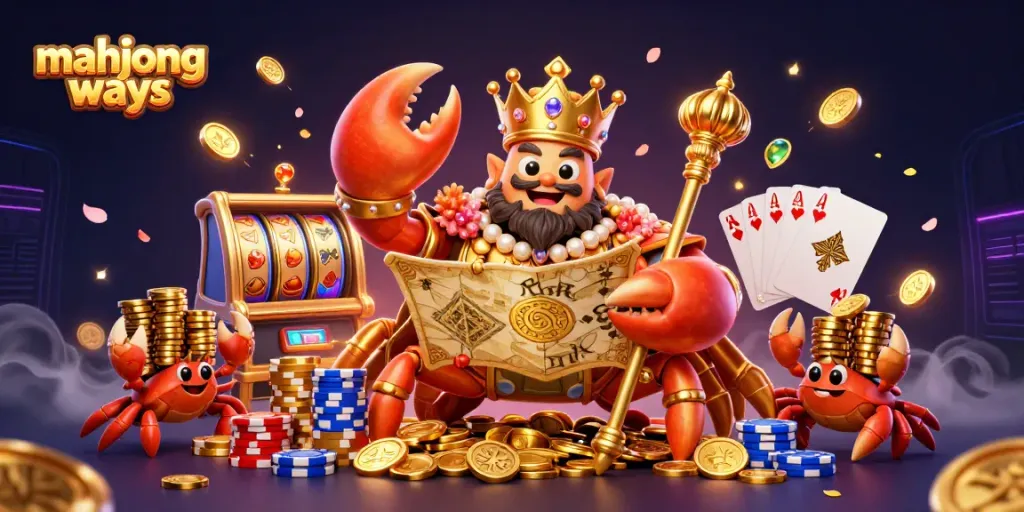 Experience the thrill of Mahjong Ways with a vibrant 3D depiction showcasing lucky sevens and golden chips.