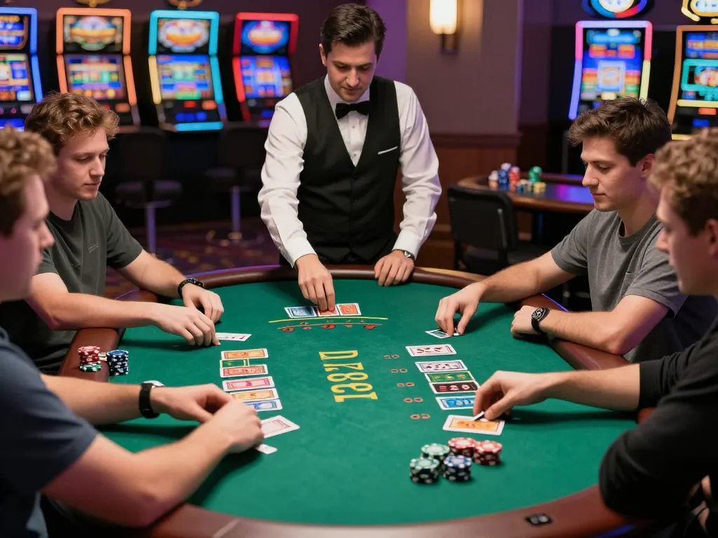 Players enjoying an engaging game of blackjack at DN88, showcasing strategic gameplay and excitement.